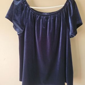 Off The Shoulder Velvet Top